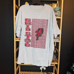 Vintage Ohio State Buckeyes Striped T Shirt NCAA